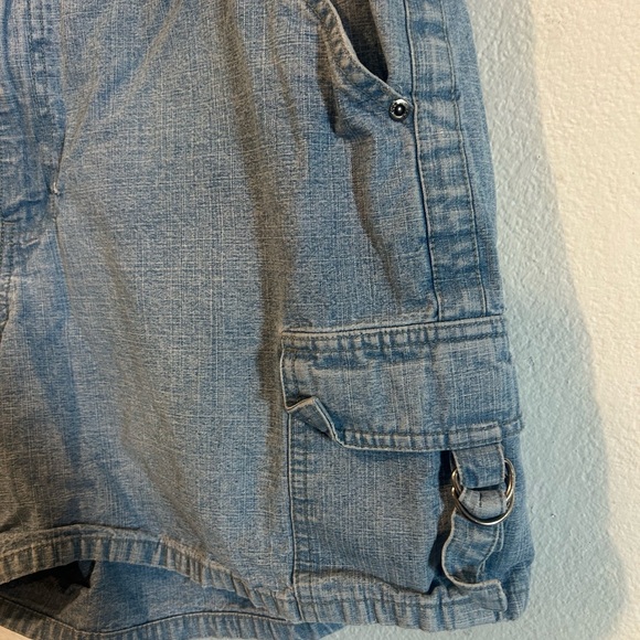Riveted By Lee Cargo Jean Shorts Blue Denim USA Made Womens Size 18 (1328) - Picture 3 of 6